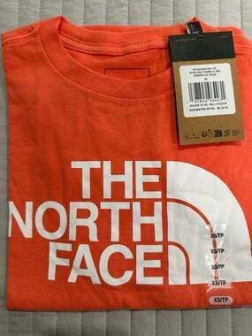 The North Face Women's Half Dome 2.0 Short Sleeve Tee - Emberglow Orange - XS